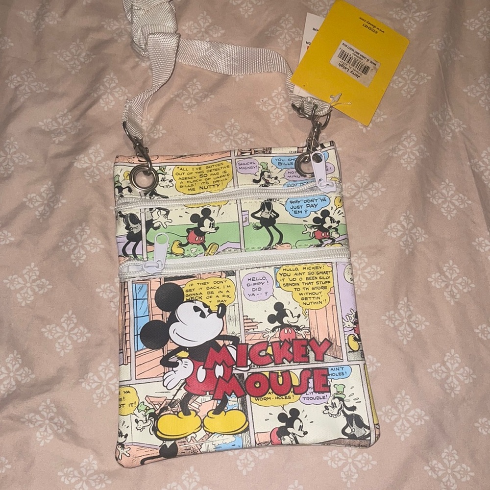 Mickey Mouse Crossbody Comic Book Pattern.